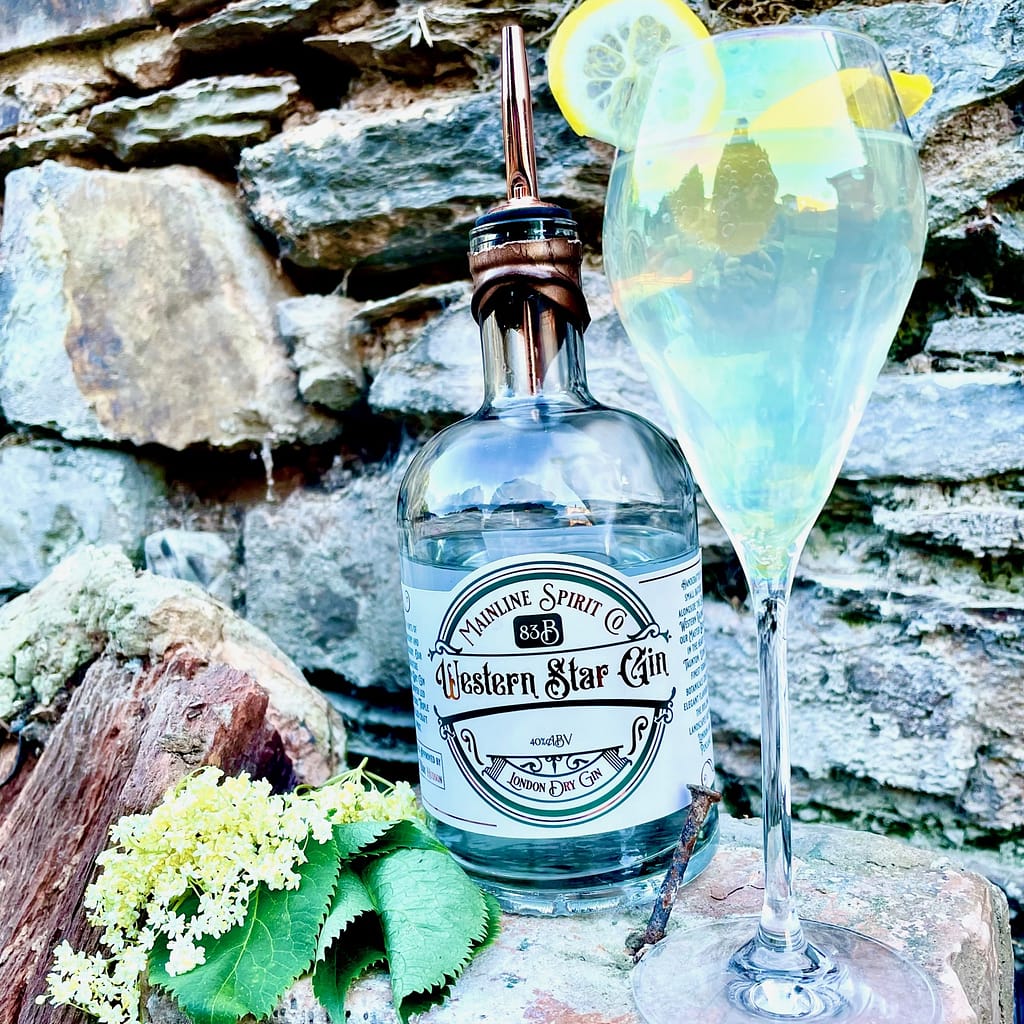 Taunton 83 Cocktail with bottle of Western Star Gin